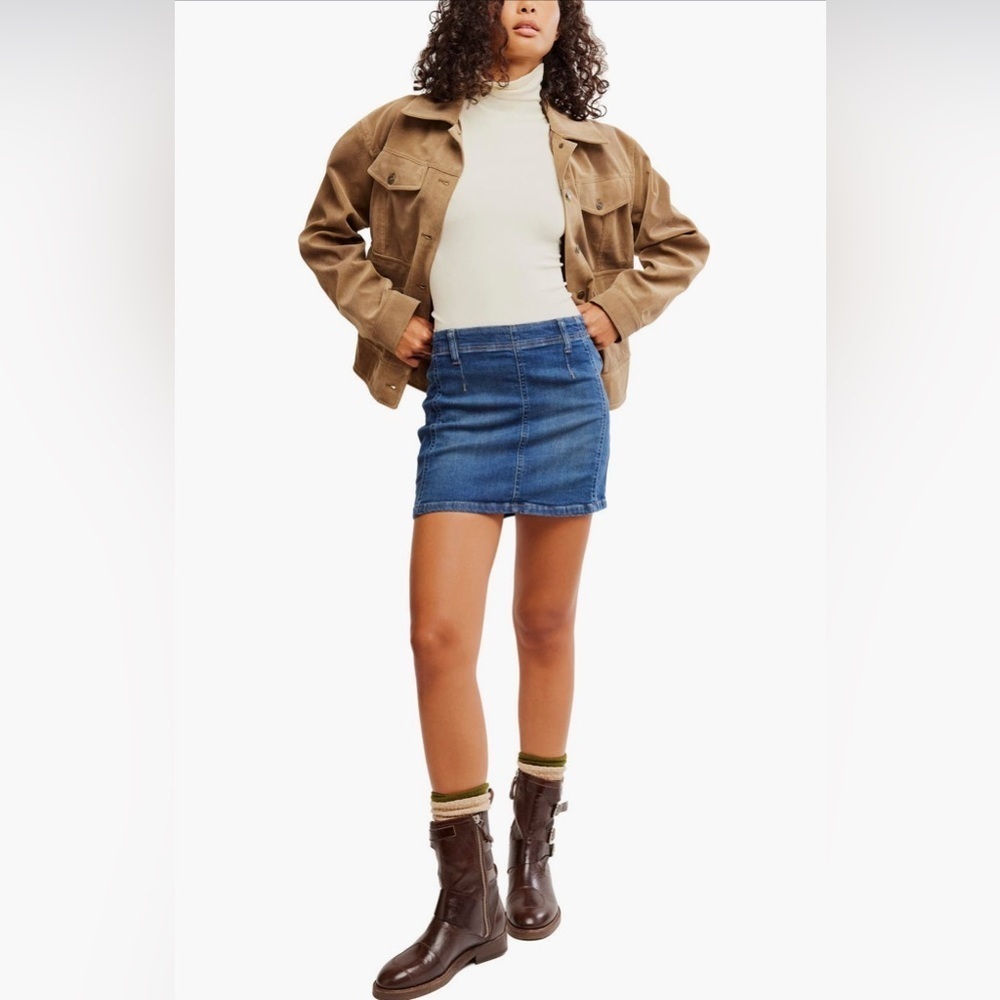 Free People We The Free Daylight Denim Mini Skirt NWT